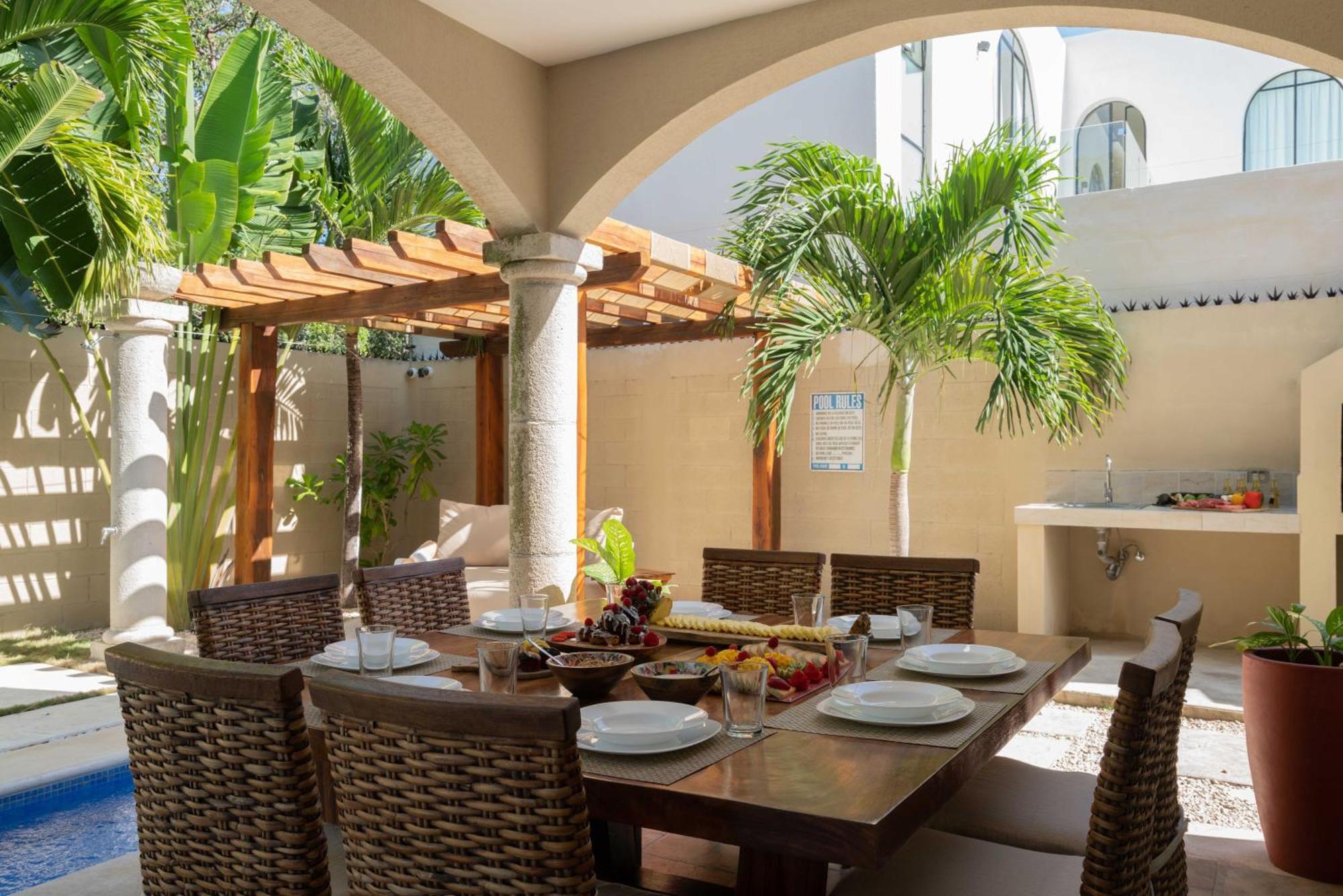 Tulum Stunning Villa For 10-Cabana-Private Pool-Parking Екстер'єр фото